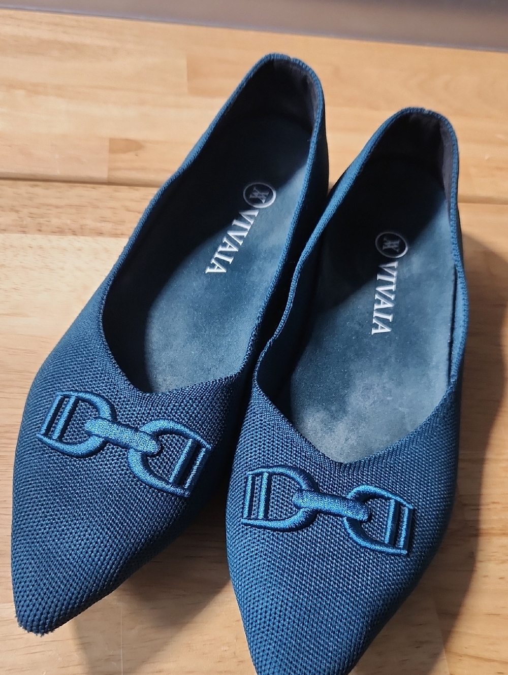 Women's Teal Pointed Toe Ballet Flats
